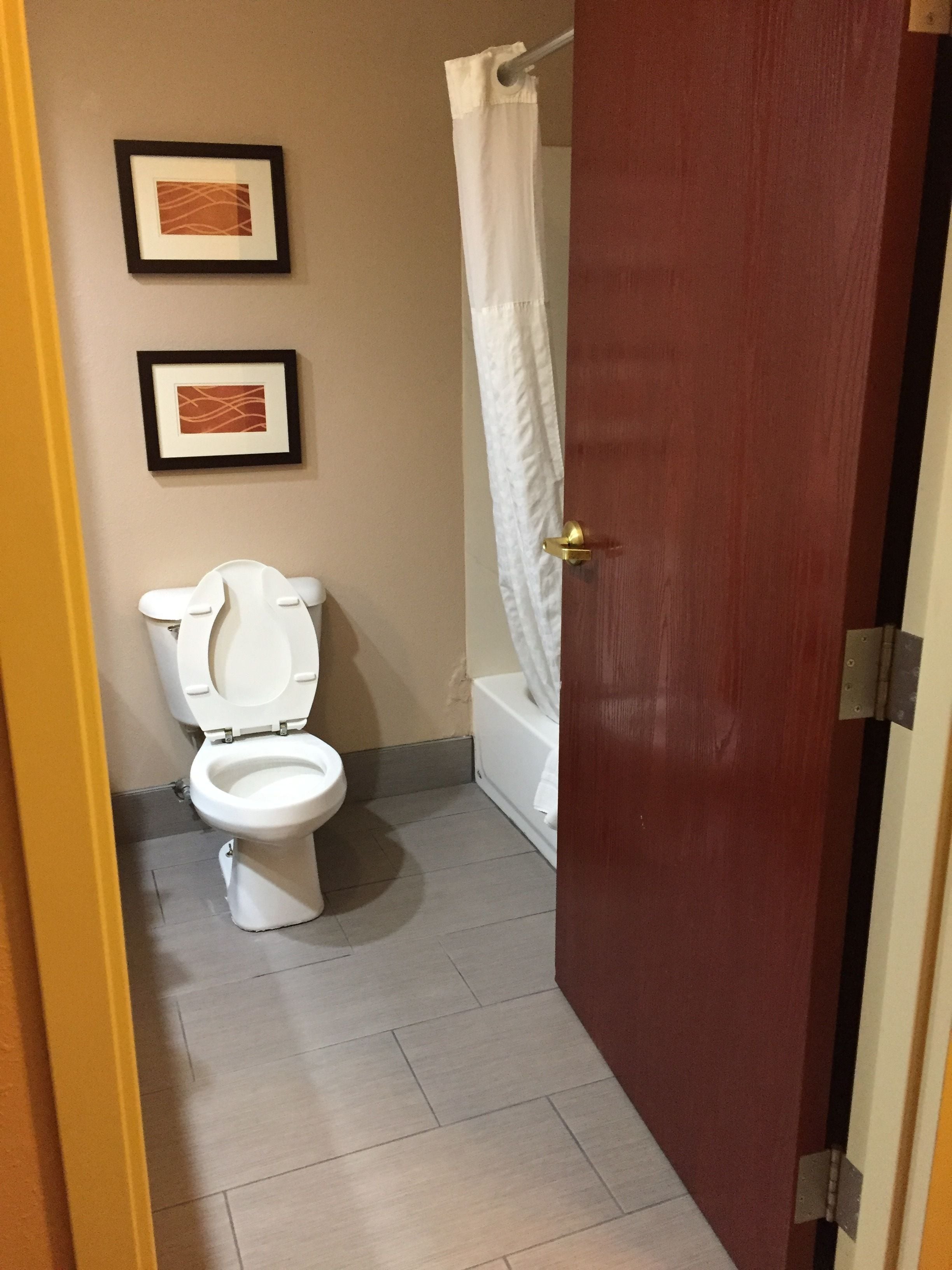 standard room, 1 king bed, non smoking | bathroom | combined shower/bathtub, free toiletries, hair dryer, towels