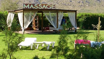 Espace de soins en plein air, soins corporels