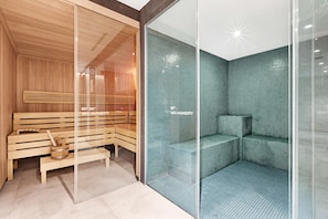 Couples treatment room(s), sauna, steam room