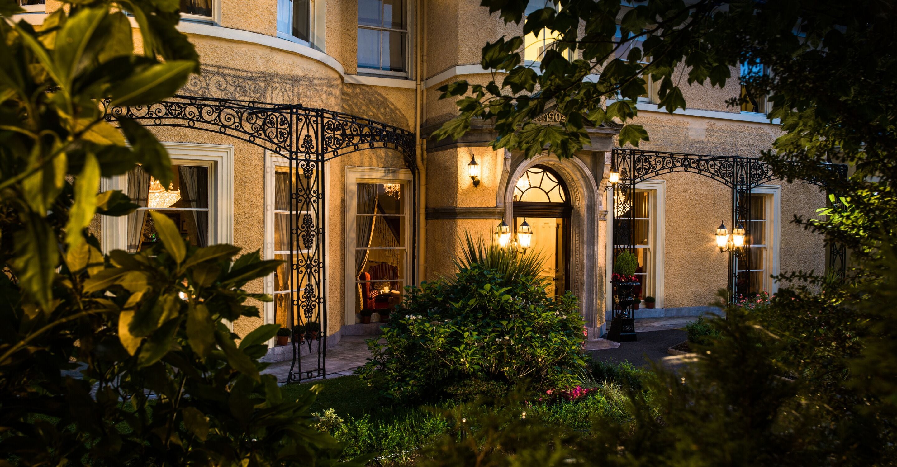 Front of property – evening/night