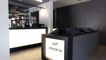 Check-in/check-out kiosk