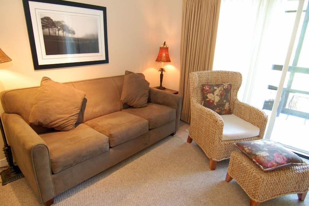 1 bedroom. 1 bath condo near beach | Living room | DVD player
