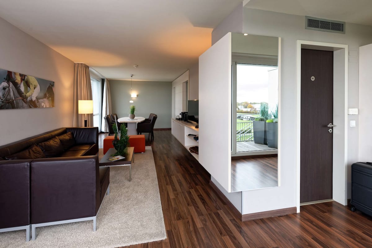 suite | premium bedding, down duvets, minibar, in-room safe