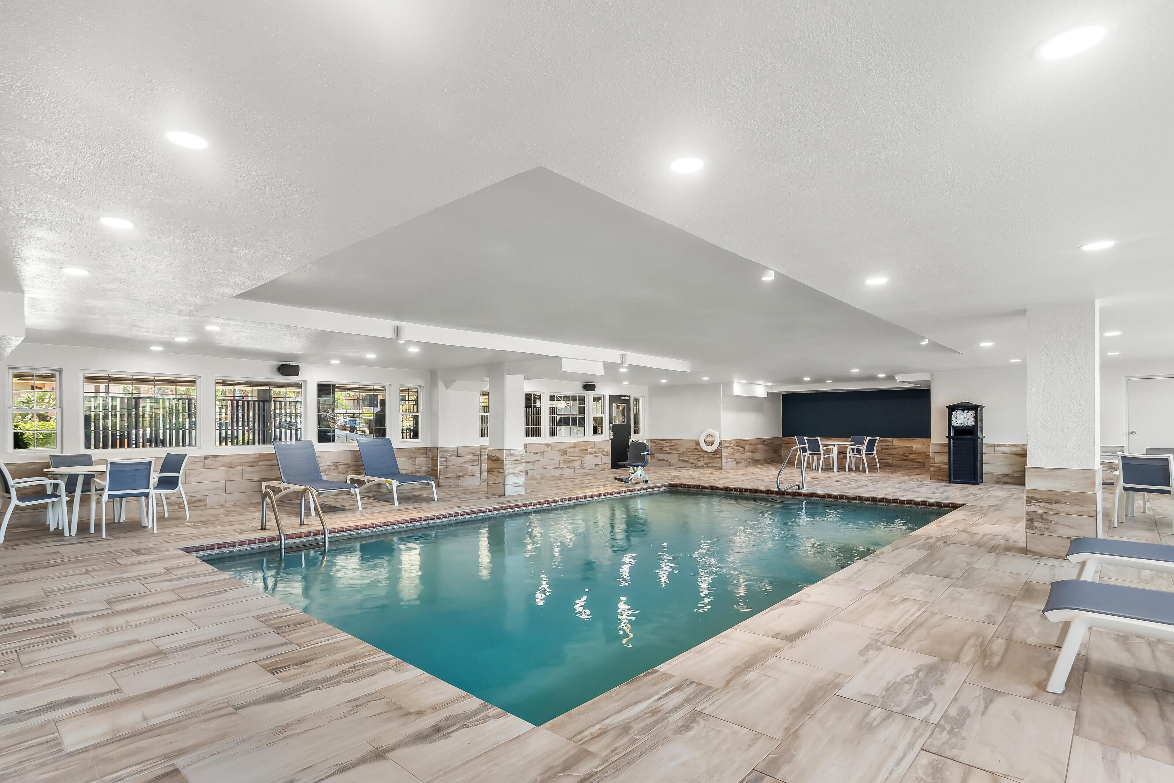 Indoor pool, a heated pool