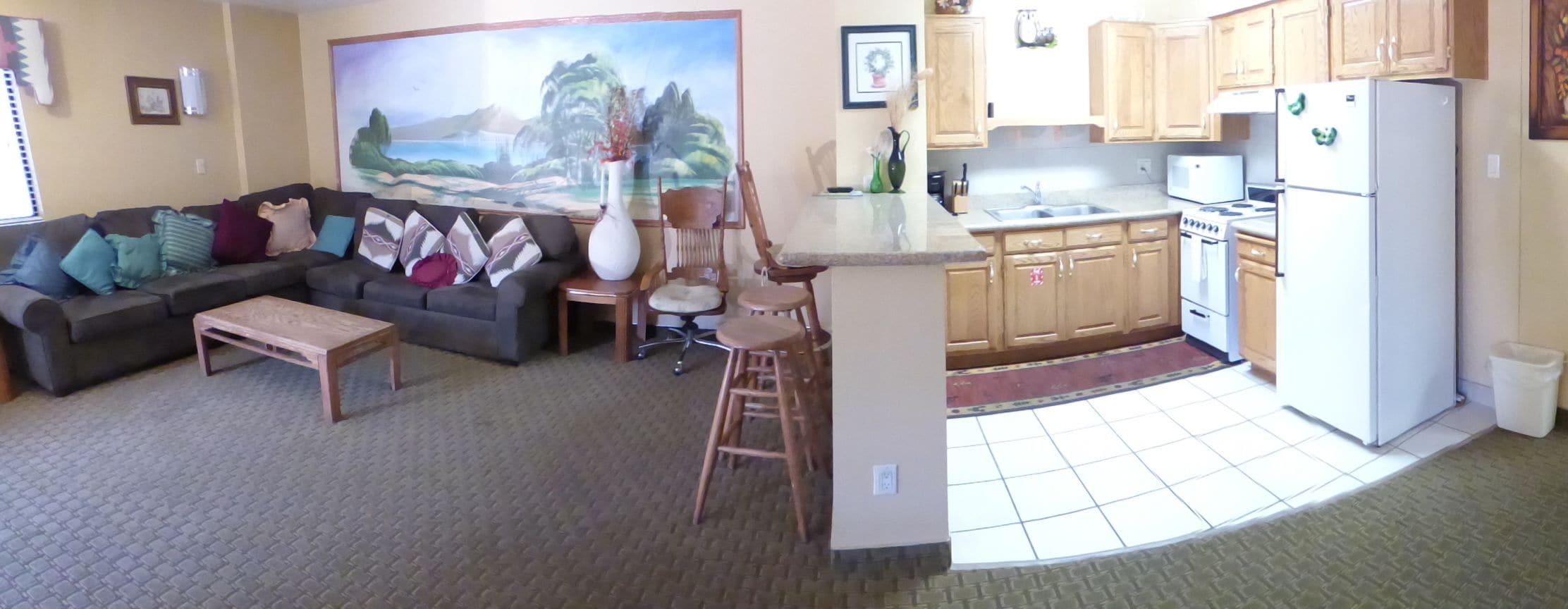 公寓客房, 2 間臥室 | 起居區 | 42-吋LED 液晶電視、衛星頻道、電視