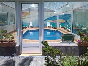 Indoor pool, outdoor pool, open 6 AM to 8:30 AM, free pool cabanas