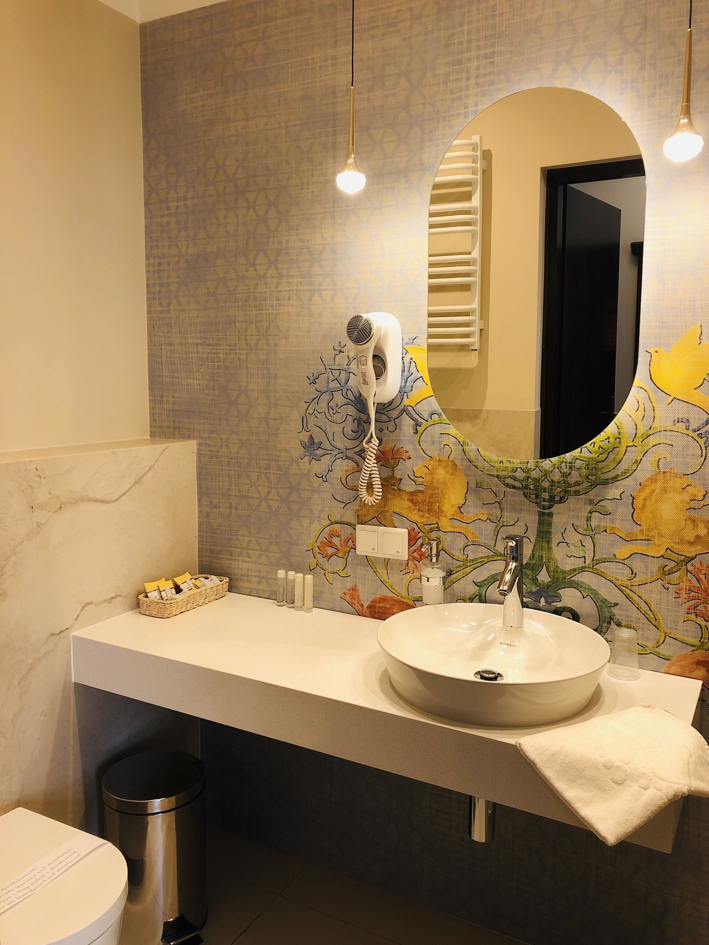 standard double or twin room | bathroom | designer toiletries, hair dryer, towels