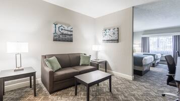 In-room safe, desk, laptop workspace, iron/ironing board