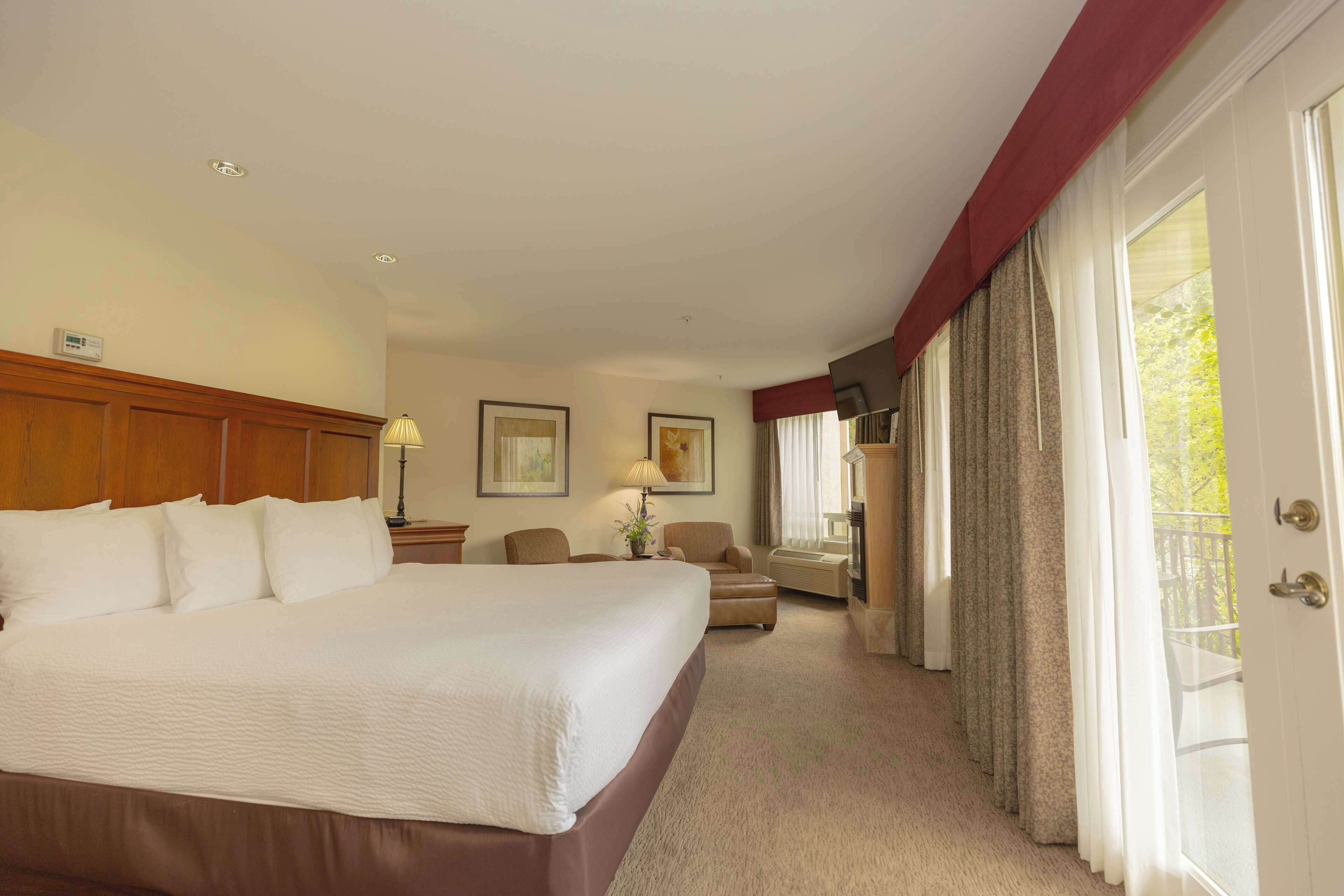 suite, 1 king bed, jetted tub, river view (oversized room) | 1 bedroom, desk, laptop workspace, blackout curtains