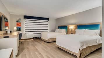 Luxe beddengoed, een kluis op de kamer, verduisterende gordijnen