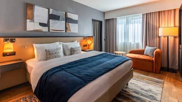 1 dormitori, roba de llit hipoal·lergògena i minibar