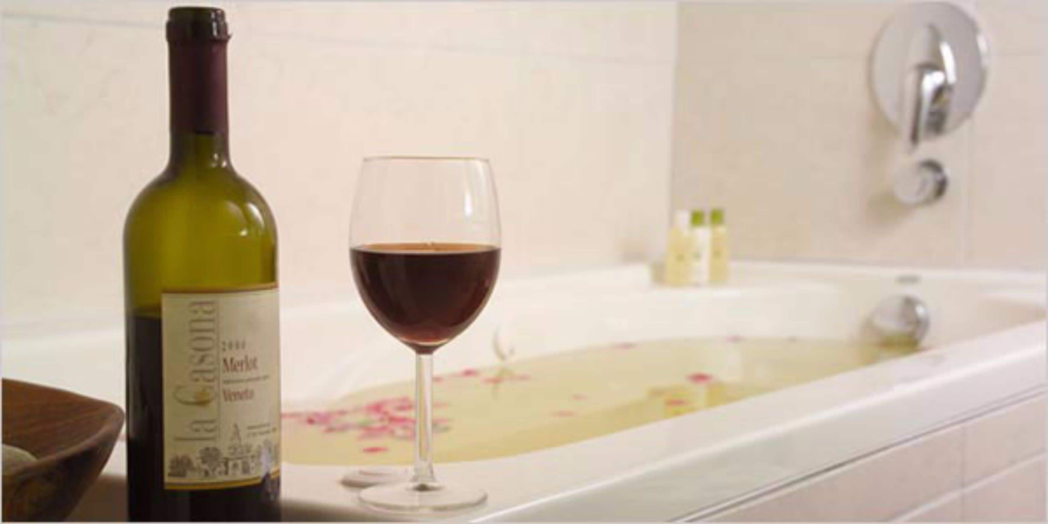 separate bathtub and shower, designer toiletries, hair dryer, bathrobes