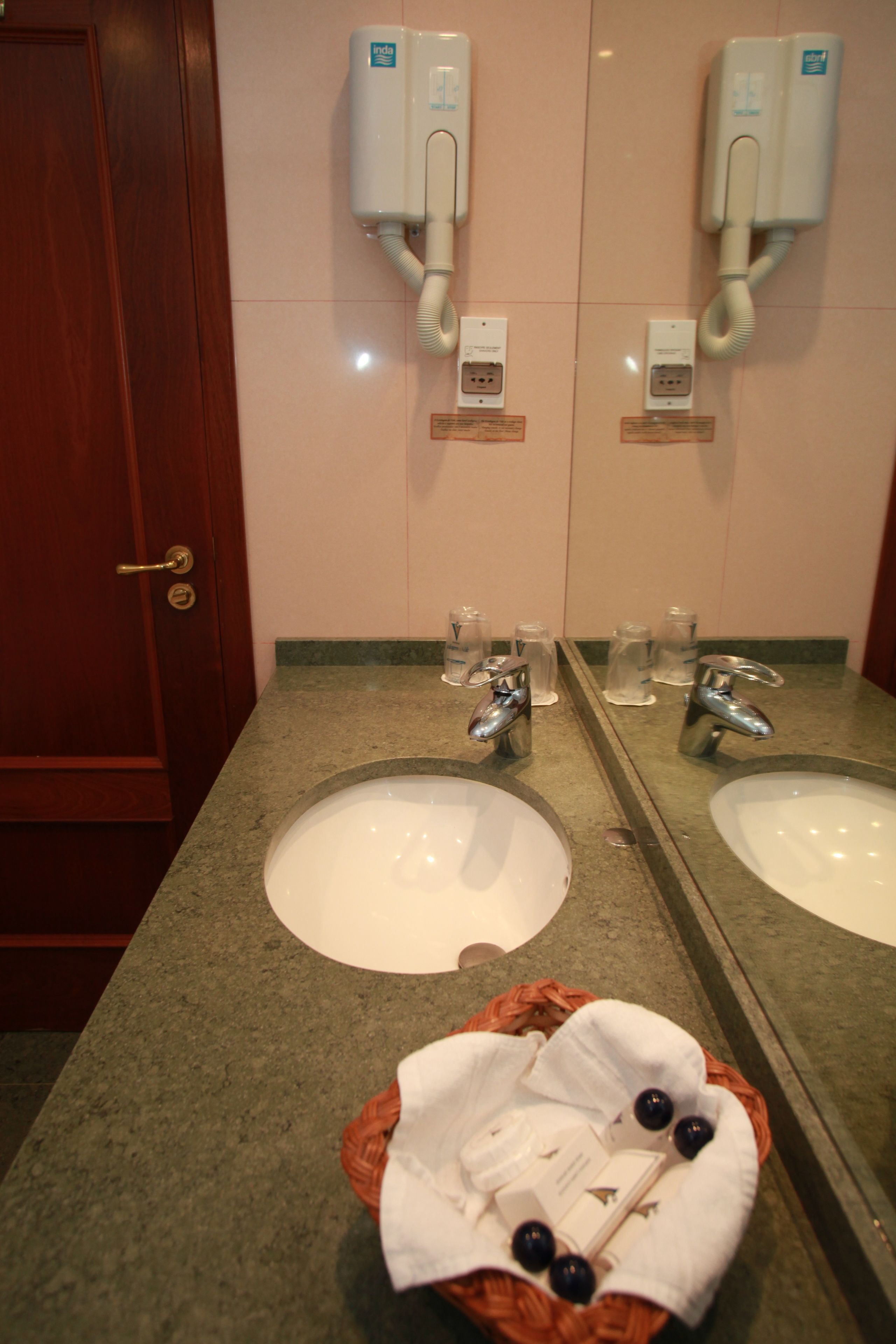 shower, designer toiletries, hair dryer, bathrobes