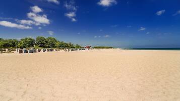 On the beach, white sand, snorkelling, waterskiing
