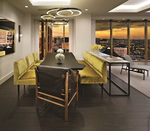 W Penthouse Superior Suite | Living area | 46-inch flat-screen TV with cable channels, TV, pay movies