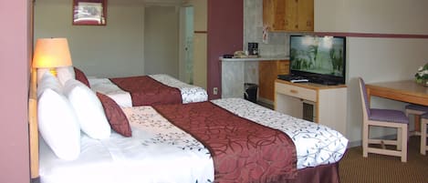 Standard Room, 2 Queen Beds, Non Smoking | Individually furnished, blackout drapes, iron/ironing board, free WiFi