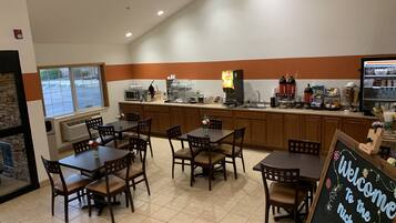 Free daily buffet breakfast