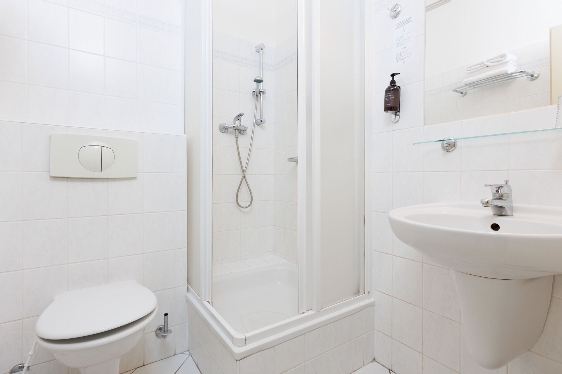 free toiletries, hair dryer, towels