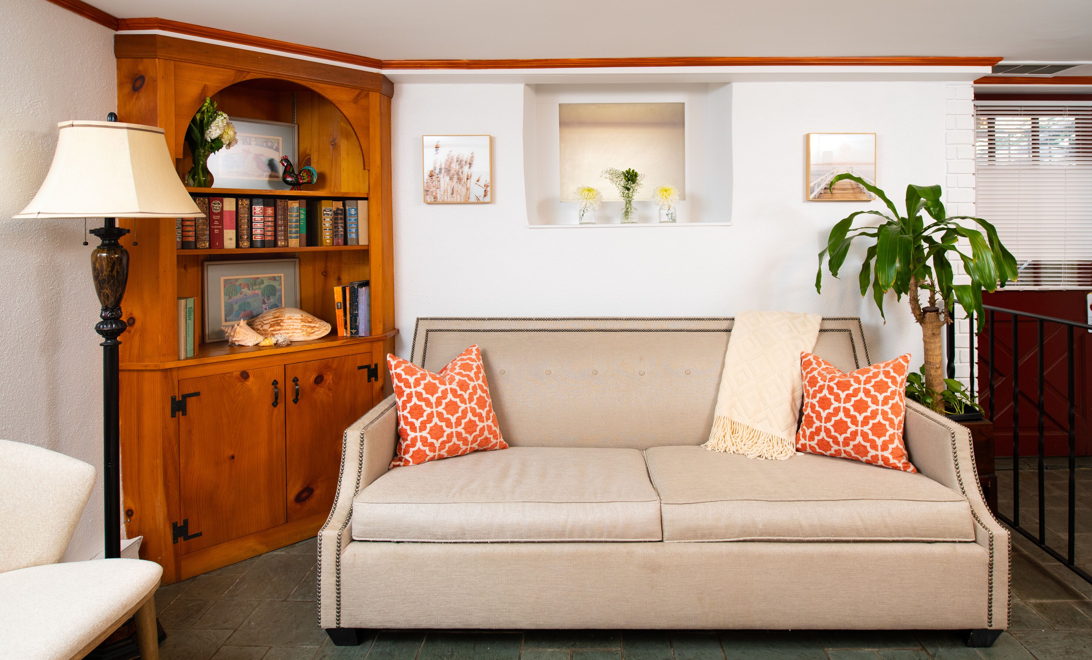 Basement Apartment (Pet Friendly) | Living area | 45-inch plasma TV with cable channels, TV