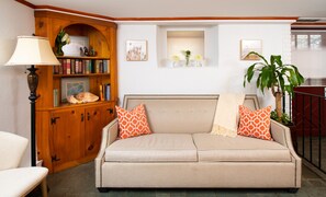 Basement Apartment (Pet Friendly) | Living area | 45-inch plasma TV with cable channels, TV