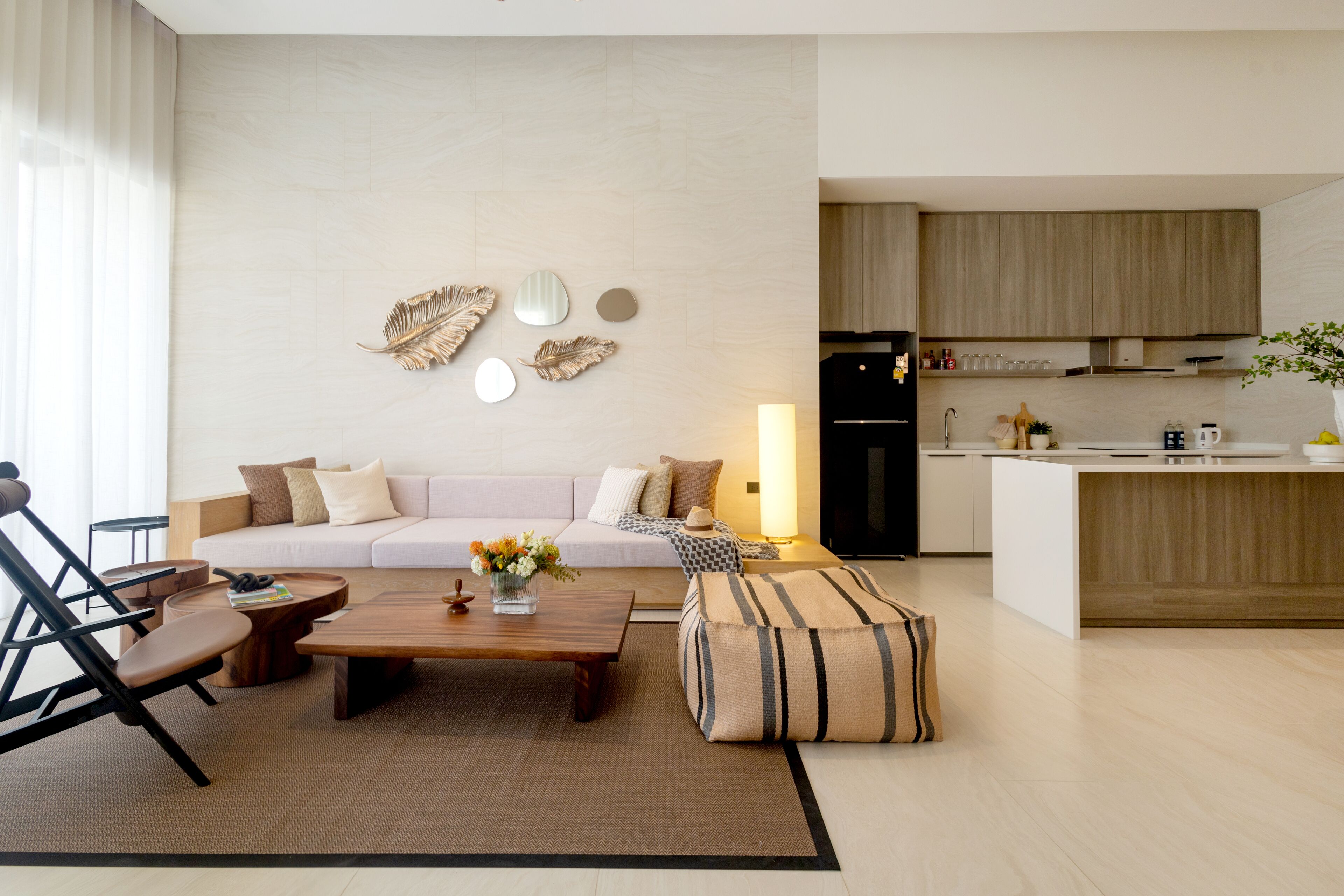 luxury villa, 2 bedrooms | living area | smart tv