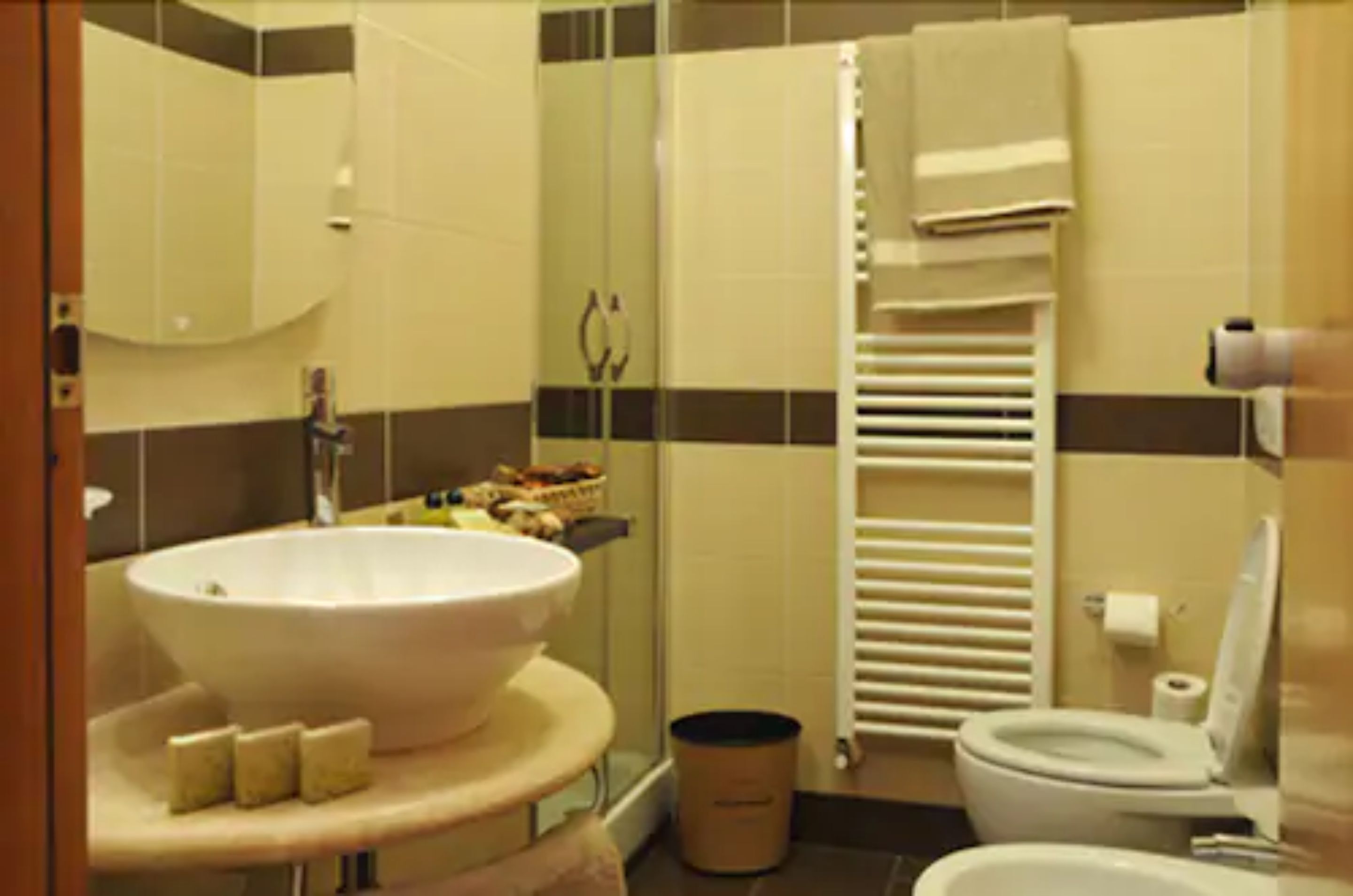 shower, free toiletries, hair dryer, slippers