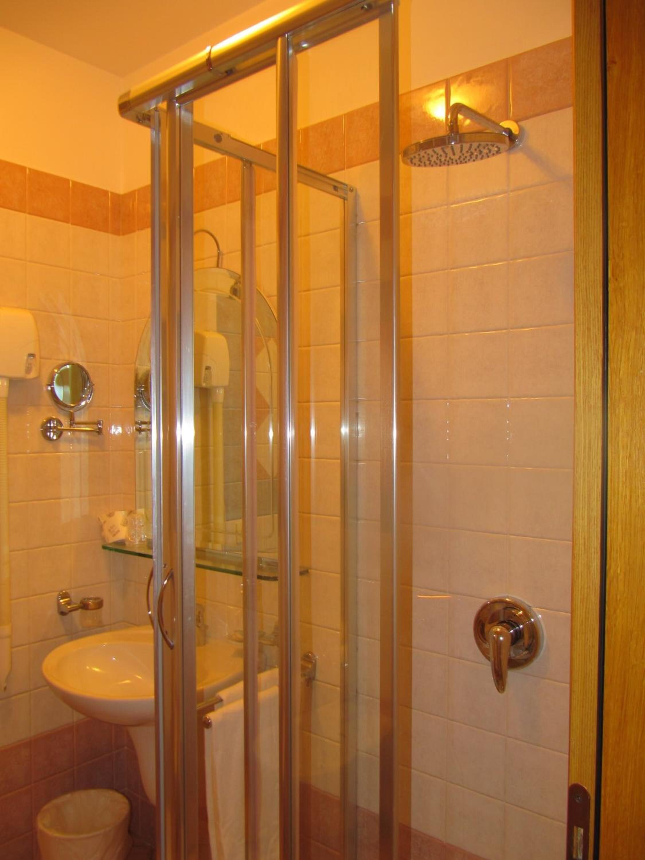 shower, designer toiletries, hair dryer, bidet