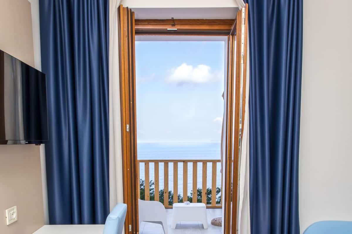 Panorama kamer, terras, uitzicht op zee | Terras