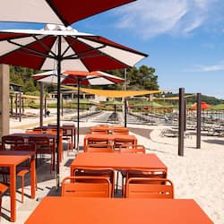 Plage privée, bar de plage