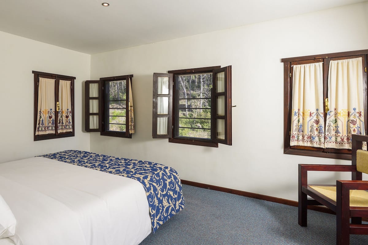 Two Level Turret Room | In-room safe, desk, soundproofing, bed sheets