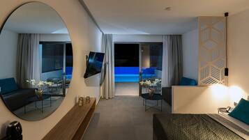 Suite, eigener Pool, Poolblick | Zimmersafe, Schreibtisch, schallisolierte Zimmer, kostenloses WLAN