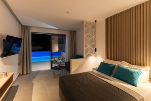 Suite, Private Pool, Pool View | In-room safe, desk, soundproofing, free WiFi - Zoes Hotel (Rhodes)