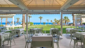 Outdoor banquet area
