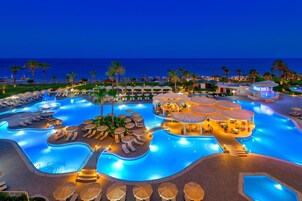 Indoor pool, outdoor pool, open 9:00 AM to 6:00 PM, cabanas (surcharge)