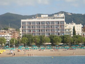 在海滩