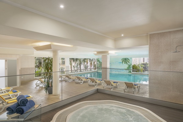 Indoor pool, 2 outdoor pools, open 8:00 AM to 8:00 PM, pool umbrellas