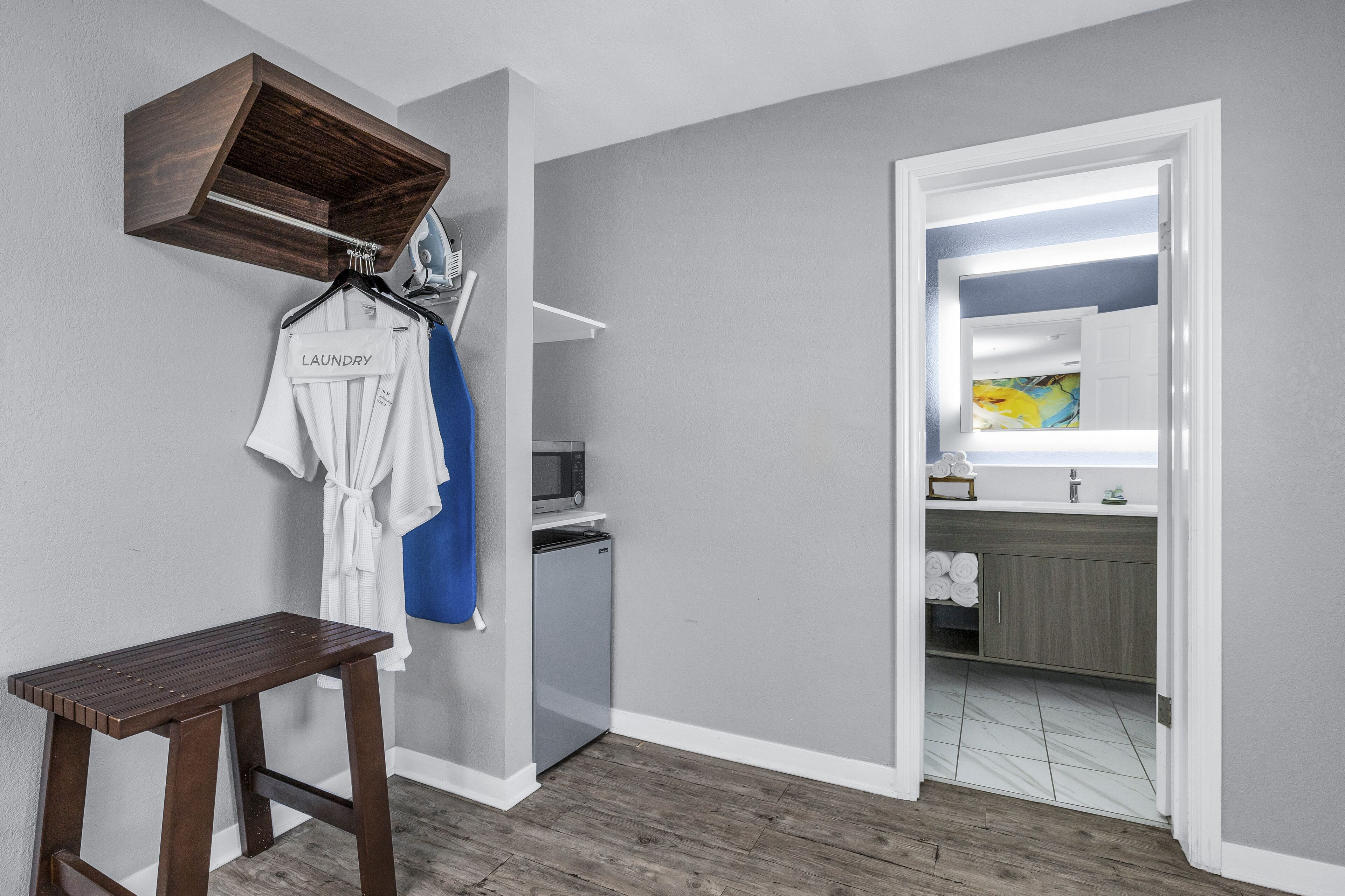 desk, iron/ironing board, free wifi, bed sheets