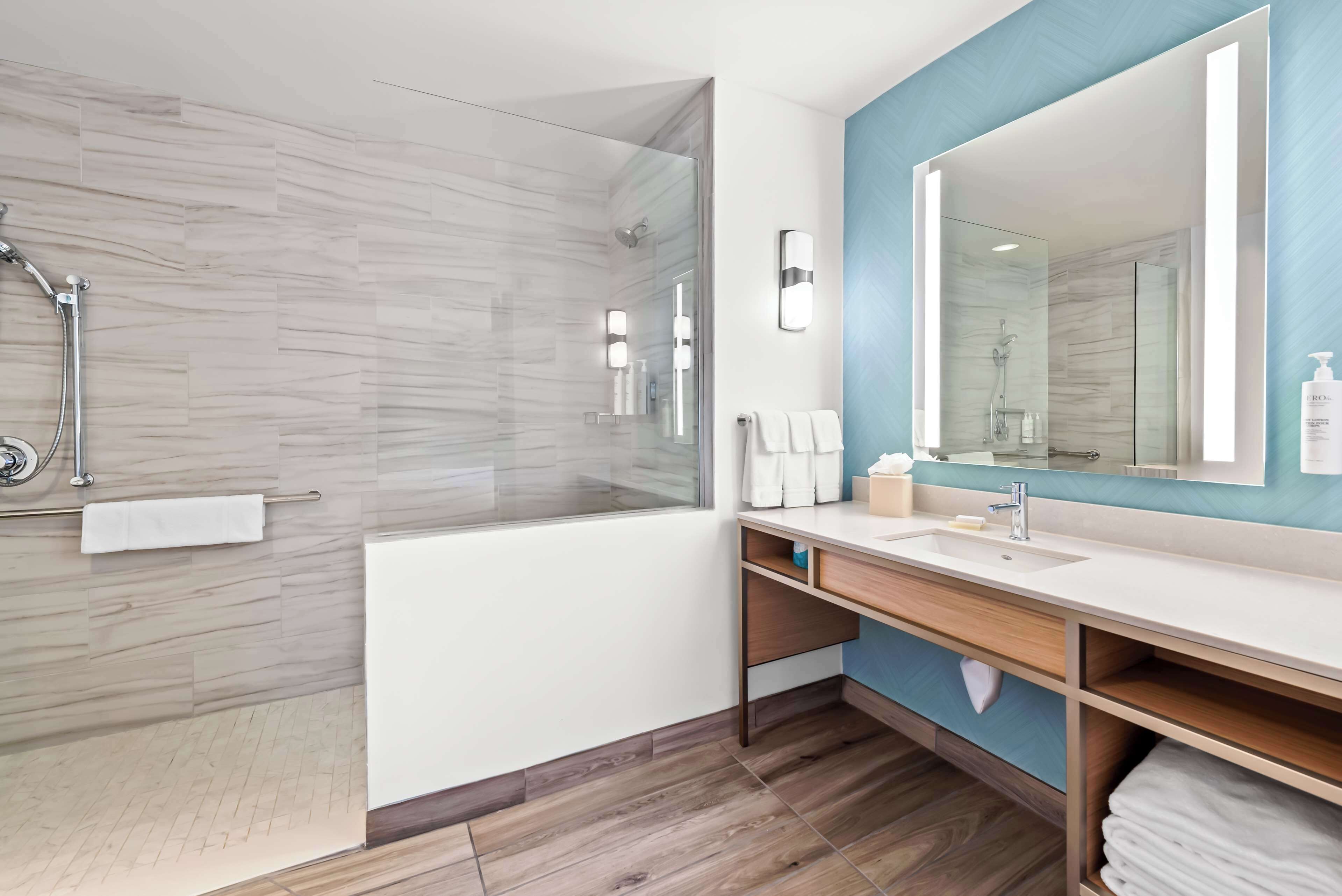suite, 1 bedroom, accessible (roll-in shower) | bathroom shower
