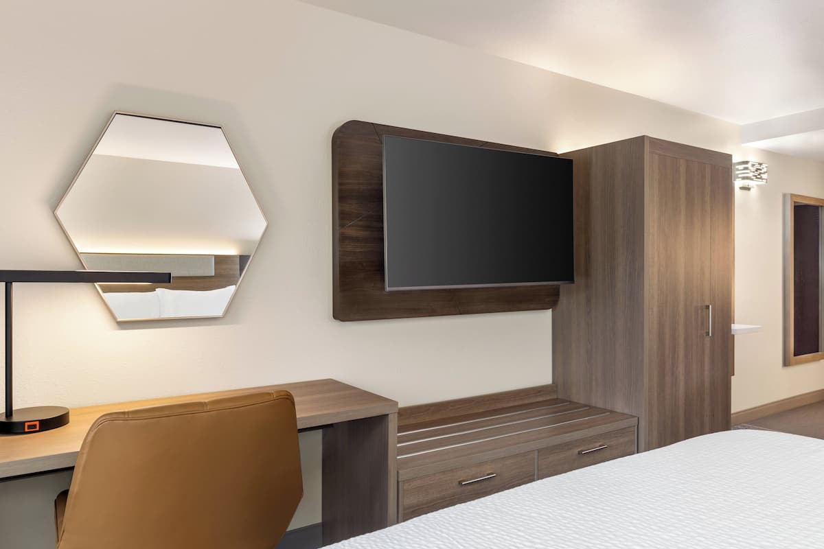 Standard Room, 2 Queen Beds | Desk, laptop workspace, blackout drapes, iron/ironing board