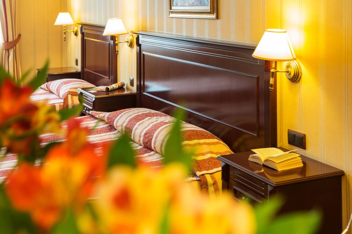 Minibar, desk, iron/ironing board (on request), WiFi (surcharge)