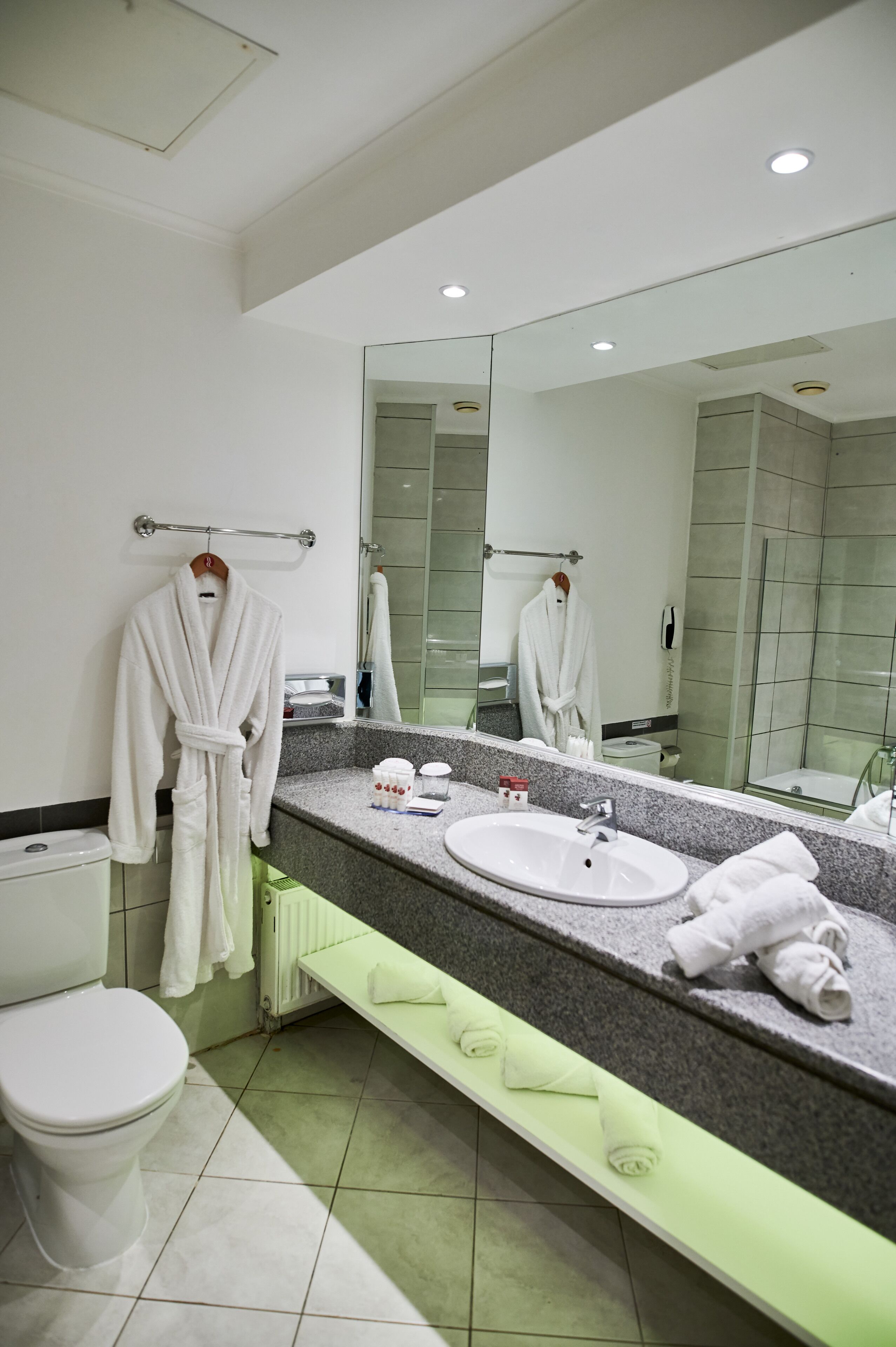 family room, 1 king bed, non smoking, garden view (superior) | bathroom | combined shower/bathtub, rainfall showerhead, hair dryer, slippers