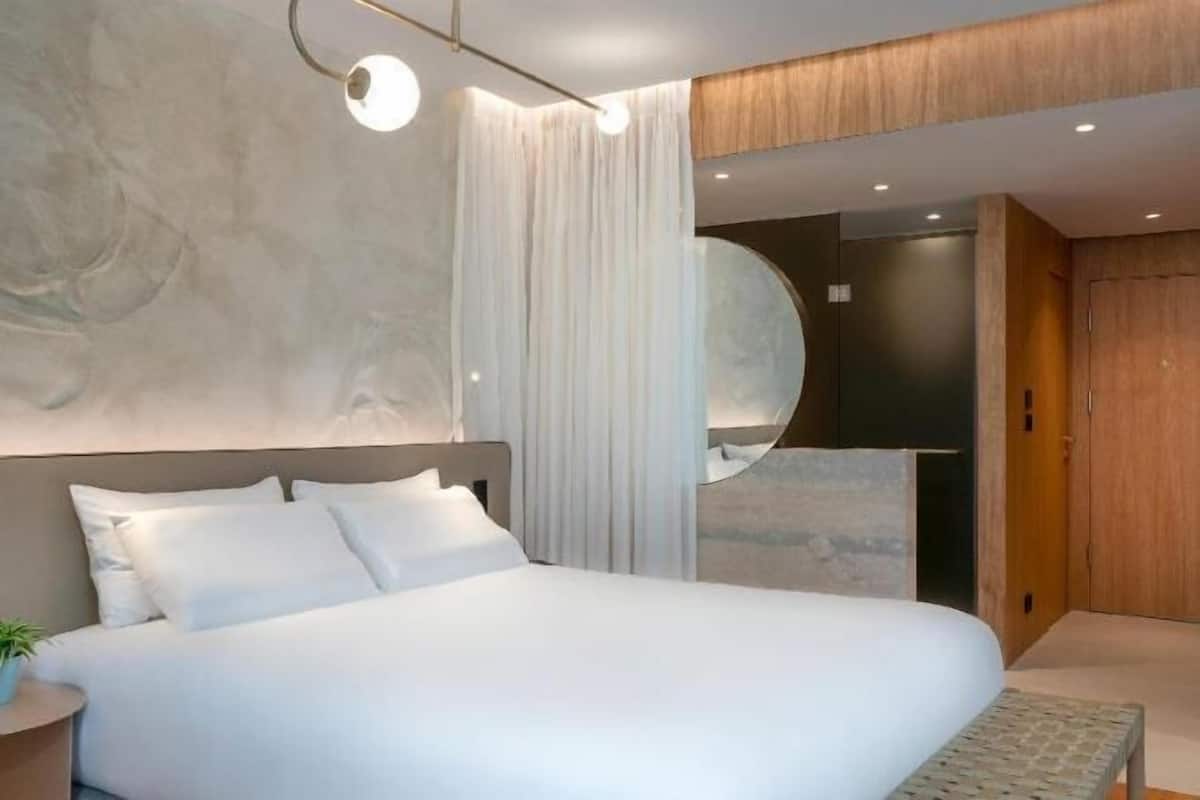 1 habitación, caja de seguridad en la habitación y cortinas blackout