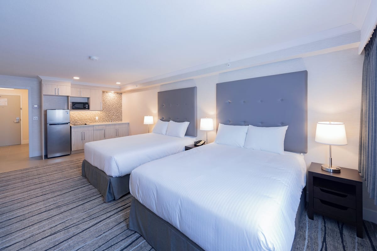 Premium bedding, blackout curtains, iron/ironing board, free WiFi