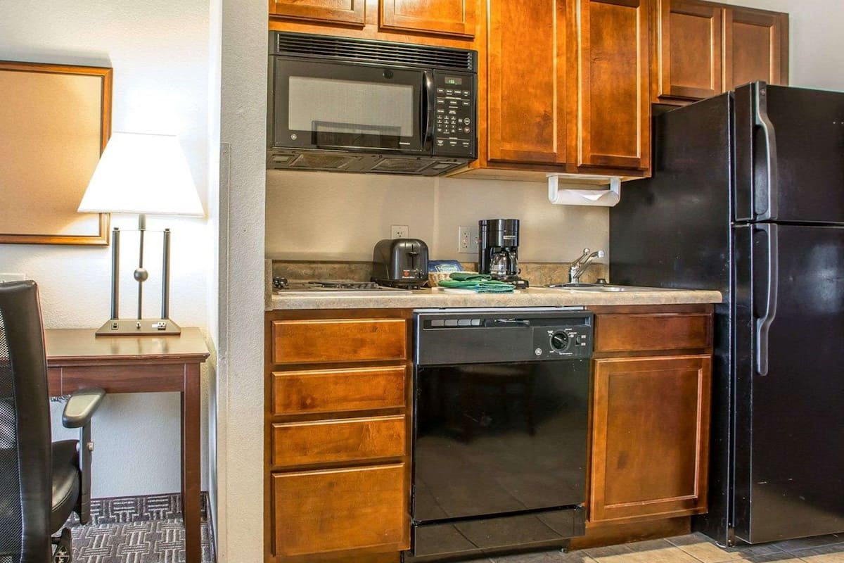 suite, 2 queen beds, non smoking (efficiency,upgrade) | 1 bedroom, desk, laptop workspace, blackout curtains