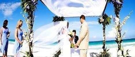Outdoor wedding area