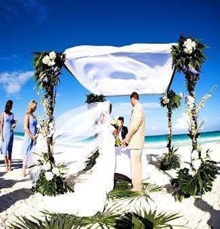 Outdoor wedding area