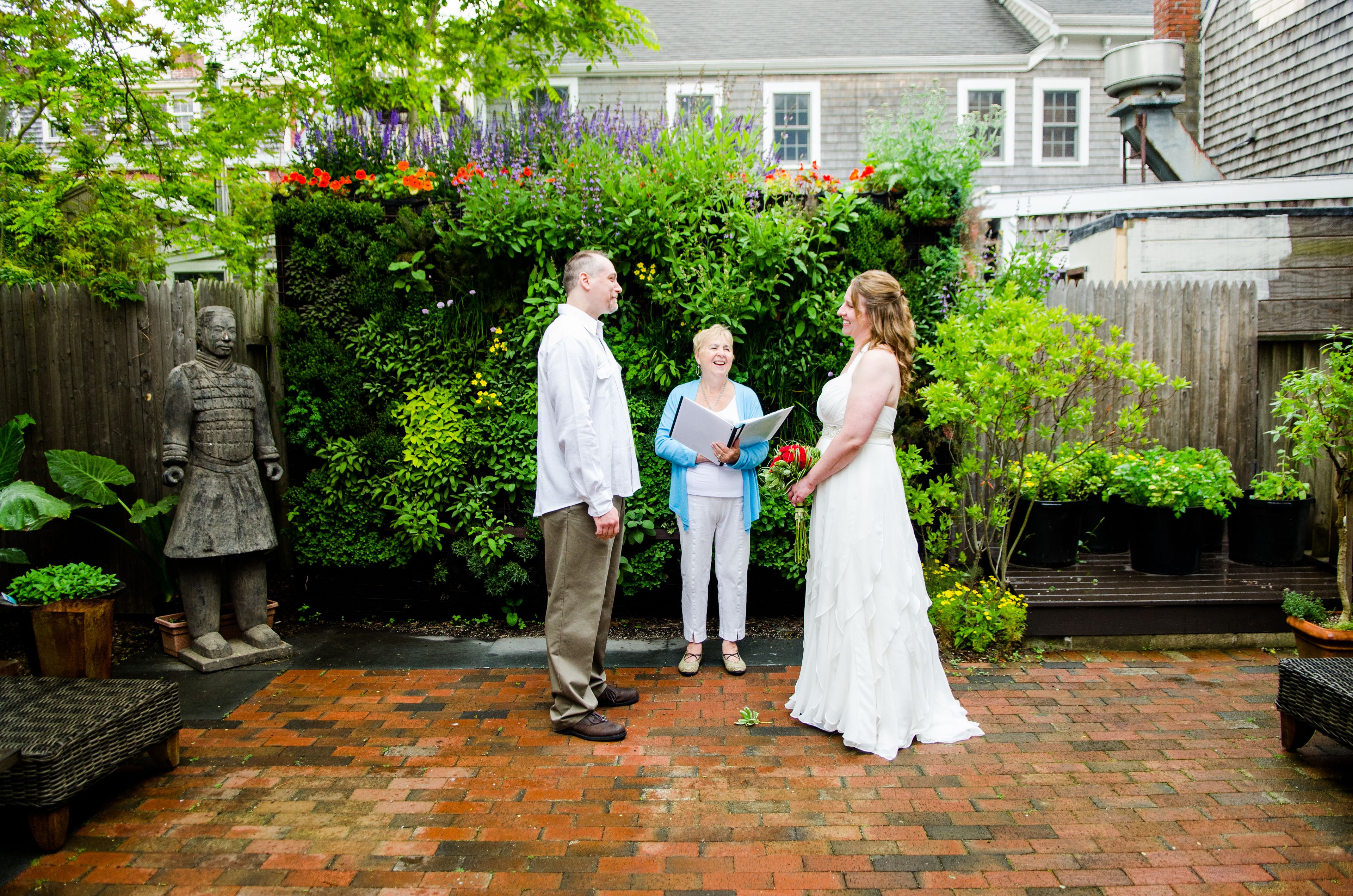 outdoor wedding area