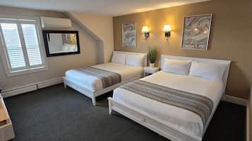 Hypo-allergenic bedding, down duvets, blackout curtains
