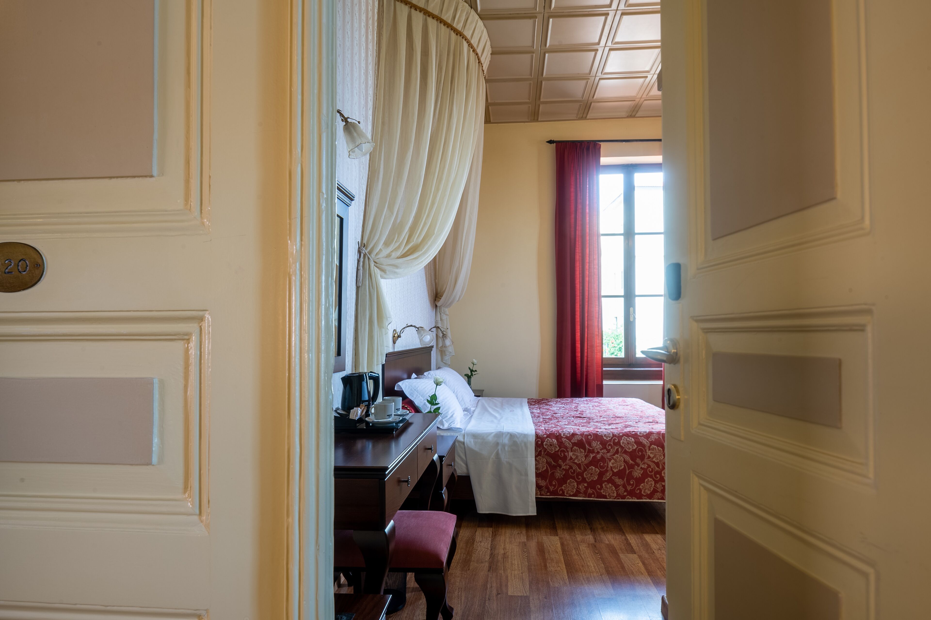 Premium bedding, down comforters, pillowtop beds, minibar