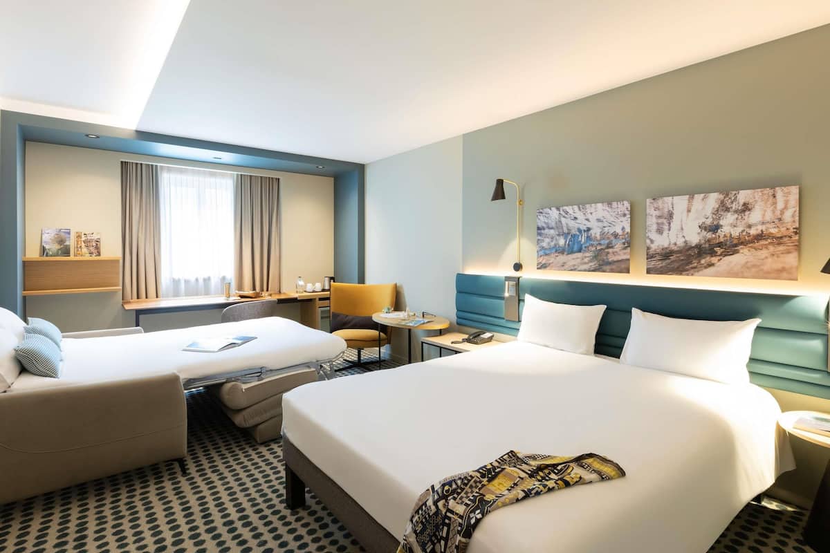 superior room, 1 queen bed with sofa bed | pillow-top beds, in-room safe, desk, blackout curtains